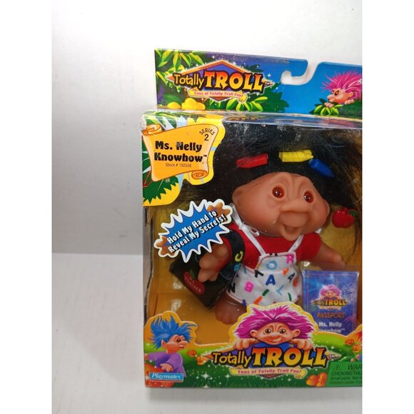 Totally Troll Doll Series 2 Ms. Nelly Knowhow Teacher Vintage DAM Playmates - Picture 2 of 5